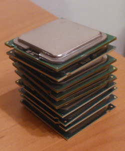 …an entire stack of CPU chips.